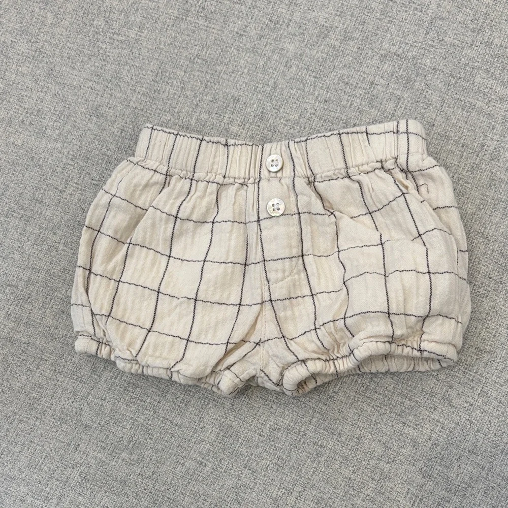 Rylee + Cru Checkered Tan Diaper Cover